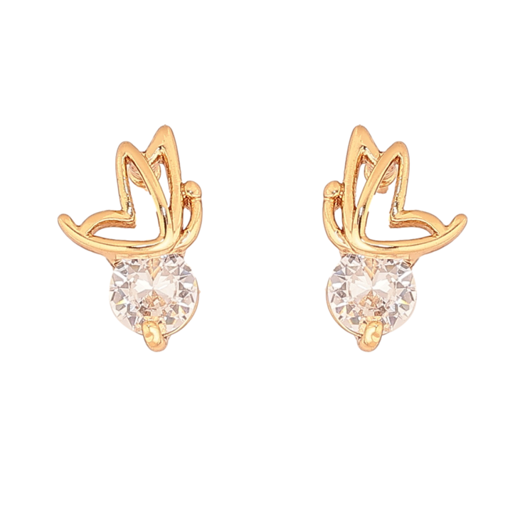 Серьги Xuping цвет Позолота 18K пусеты "Бабочки на кристаллах" фото №8 Серьги Xuping цвет Позолота 18K пусеты "Бабочки на кристаллах" фото №8