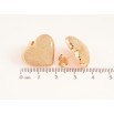 Серьги Xuping цвет Позолота 18K пусеты "Сердечки с шагренью" фото №2
