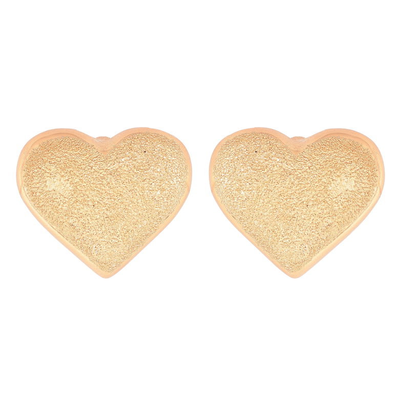 Сережки Xuping колір Позолота 18K пусети "Сердечки з шагренню" фото №13