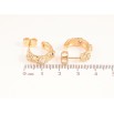 Серьги Xuping цвет Позолота 18K пусеты "Декоративные дуги с кристаллами" фото №2