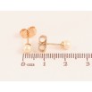 Серьги Xuping цвет Позолота 18K пусеты "Бежевые жемчужины" ø 4мм фото №2
