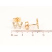 Сережки Xuping колір Позолота 18K пусети "Літера W" фото №2 Сережки Xuping колір Позолота 18K пусети "Літера W" фото №2