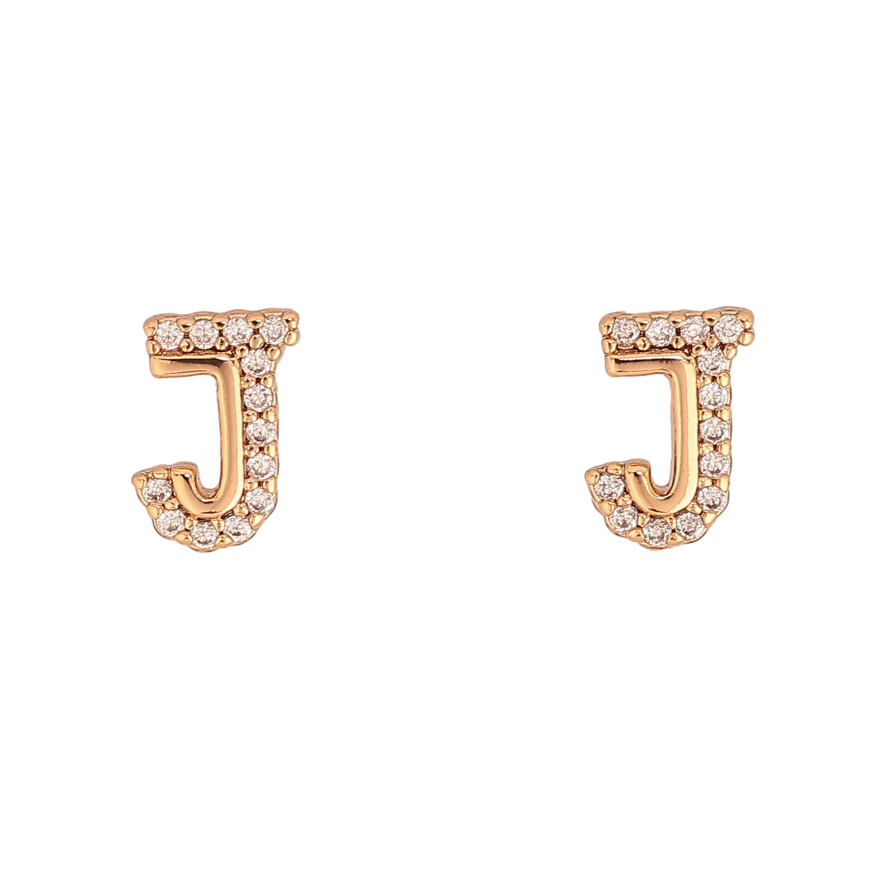 Серьги Xuping цвет Позолота 18К пусеты "Буква J" фото №1 Серьги Xuping цвет Позолота 18К пусеты "Буква J" фото №1