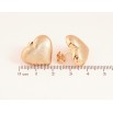 Серьги Xuping цвет Позолота 18K пусеты "Сердечки" фото №2