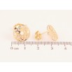 Серьги Xuping цвет Позолота 18K пусеты "Четыре кристалла с резной накладкой" фото №2 Серьги Xuping цвет Позолота 18K пусеты "Четыре кристалла с резной накладкой" фото №2