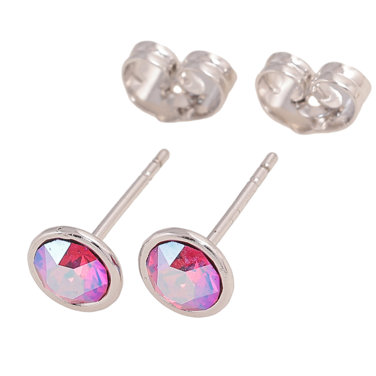 Сережки Xuping колір Родій із кристалами Swarovski пусети "Кристали Ruby" ø 7мм фото №9 Сережки Xuping колір Родій із кристалами Swarovski пусети "Кристали Ruby" ø 7мм фото №9