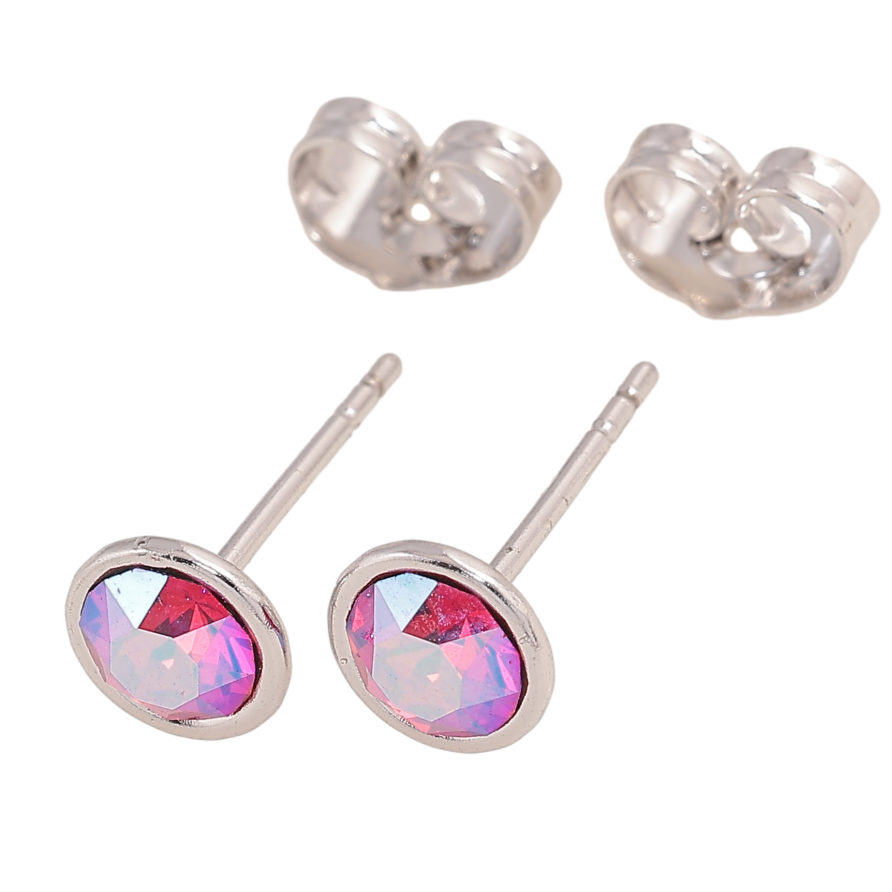 Сережки Xuping колір Родій із кристалами Swarovski пусети "Кристали Ruby" ø 7мм фото №1 Сережки Xuping колір Родій із кристалами Swarovski пусети "Кристали Ruby" ø 7мм фото №1