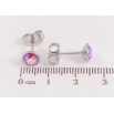 Сережки Xuping колір Родій із кристалами Swarovski пусети "Кристали Ruby" ø 7мм фото №2 Сережки Xuping колір Родій із кристалами Swarovski пусети "Кристали Ruby" ø 7мм фото №2