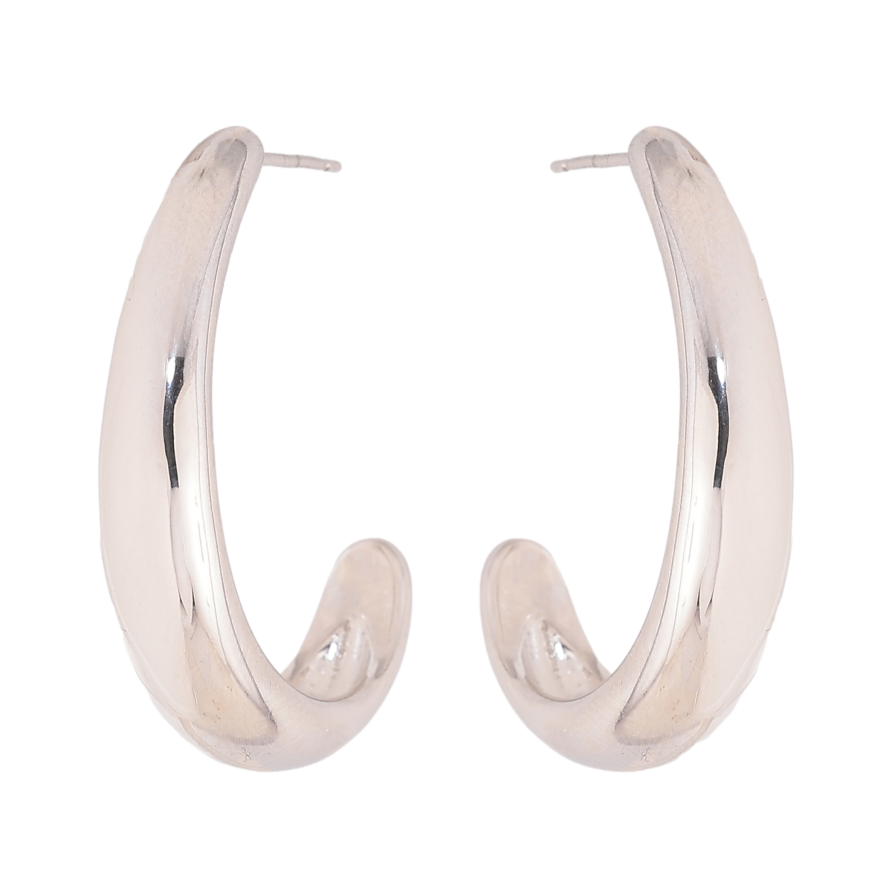 Сережки Xuping колір Родій пусети "Дуги" фото №1 Сережки Xuping колір Родій пусети "Дуги" фото №1