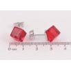 Серьги Xuping цвет Родий с кристаллами Swarovski пусеты "Кристальные кубики Siam" 8х8мм фото №2 Серьги Xuping цвет Родий с кристаллами Swarovski пусеты "Кристальные кубики Siam" 8х8мм фото №2