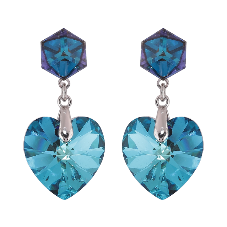 Серьги Xuping цвет Родий с кристаллами Swarovski пусеты "Кристальные подвески Metallic Blue" фото №11 Серьги Xuping цвет Родий с кристаллами Swarovski пусеты "Кристальные подвески Metallic Blue" фото №11