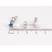 Серьги Xuping цвет Родий с кристаллами Swarovski пусеты "Жемчужины с кристаллами Metallic Blue" Разний цвет кристаллов фото №2 Серьги Xuping цвет Родий с кристаллами Swarovski пусеты "Жемчужины с кристаллами Metallic Blue" Разний цвет кристаллов фото №2