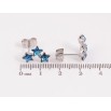 Серьги Xuping цвет Родий с кристаллами Swarovski пусеты "Кристальные звезды Metallic Blue" фото №2 Серьги Xuping цвет Родий с кристаллами Swarovski пусеты "Кристальные звезды Metallic Blue" фото №2