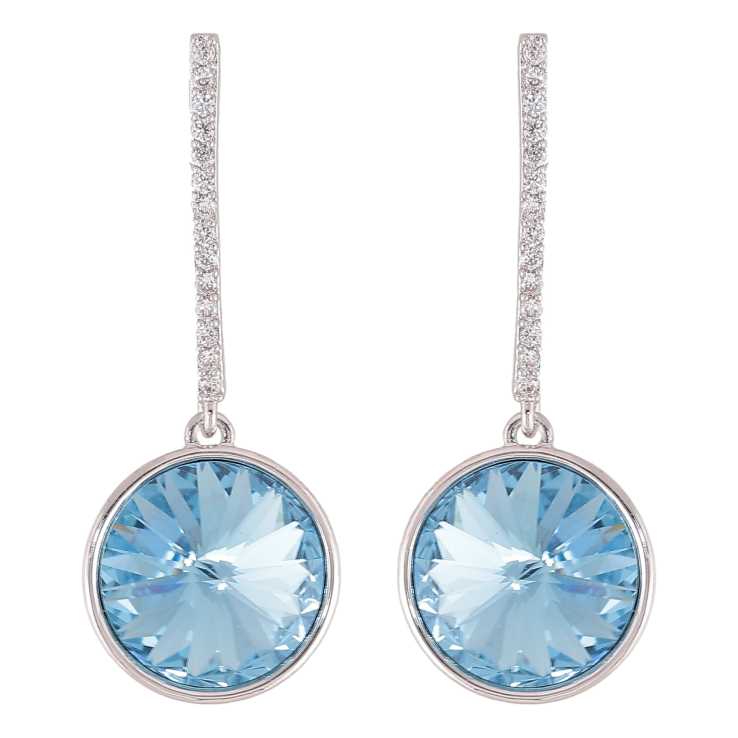 Серьги Xuping цвет Родий с кристаллами Swarovski пусеты "Подвески с кристаллами Aquamarine" фото №13 Серьги Xuping цвет Родий с кристаллами Swarovski пусеты "Подвески с кристаллами Aquamarine" фото №13