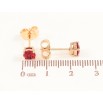 Сережки Xuping колір позолота 18K пусети червоні кристали в 4-х крапановій оправі ø 5мм фото №2 Сережки Xuping колір позолота 18K пусети червоні кристали в 4-х крапановій оправі ø 5мм фото №2