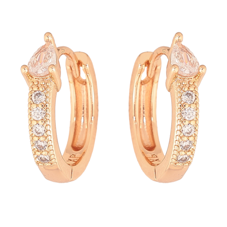Серьги Xuping M&L цвет 18K колечки "Дорожки кристаллов" фото №9 Серьги Xuping M&L цвет 18K колечки "Дорожки кристаллов" фото №9