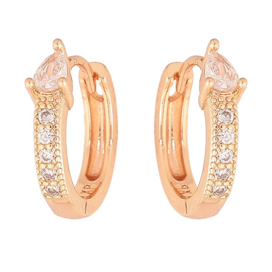 Серьги Xuping M&L цвет 18K колечки "Дорожки кристаллов" фото №1 Серьги Xuping M&L цвет 18K колечки "Дорожки кристаллов" фото №1
