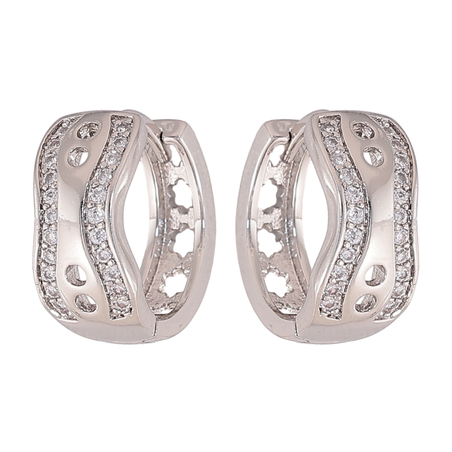 Сережки Xuping M&L колір Родій колечка "Декоративний орнамент" фото №1 Сережки Xuping M&L колір Родій колечка "Декоративний орнамент" фото №1