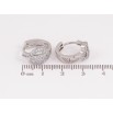 Сережки Xuping M&L колір Родій колечка "Візерунок з кристалами" фото №2 Сережки Xuping M&L колір Родій колечка "Візерунок з кристалами" фото №2