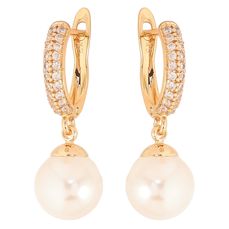 Серьги Xuping M&L цвет 18K английский замок "Жемчужные подвески" фото №1 Серьги Xuping M&L цвет 18K английский замок "Жемчужные подвески" фото №1