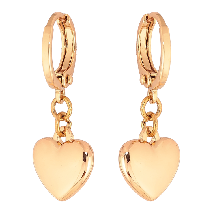 Сережки Xuping M&L колір 18K підвіски на колечках "Сердечки" фото №17 Сережки Xuping M&L колір 18K підвіски на колечках "Сердечки" фото №17