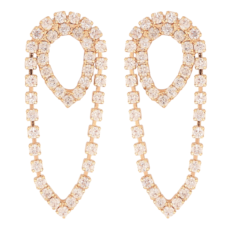 Сережки Xuping M&L колір 18K пусети "Декоративні підвіски з кристалами" фото №7