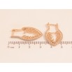 Серьги Xuping M&L цвет 18K английский замок "Боковой узор с дорожками кристаллов" фото №2 Серьги Xuping M&L цвет 18K английский замок "Боковой узор с дорожками кристаллов" фото №2