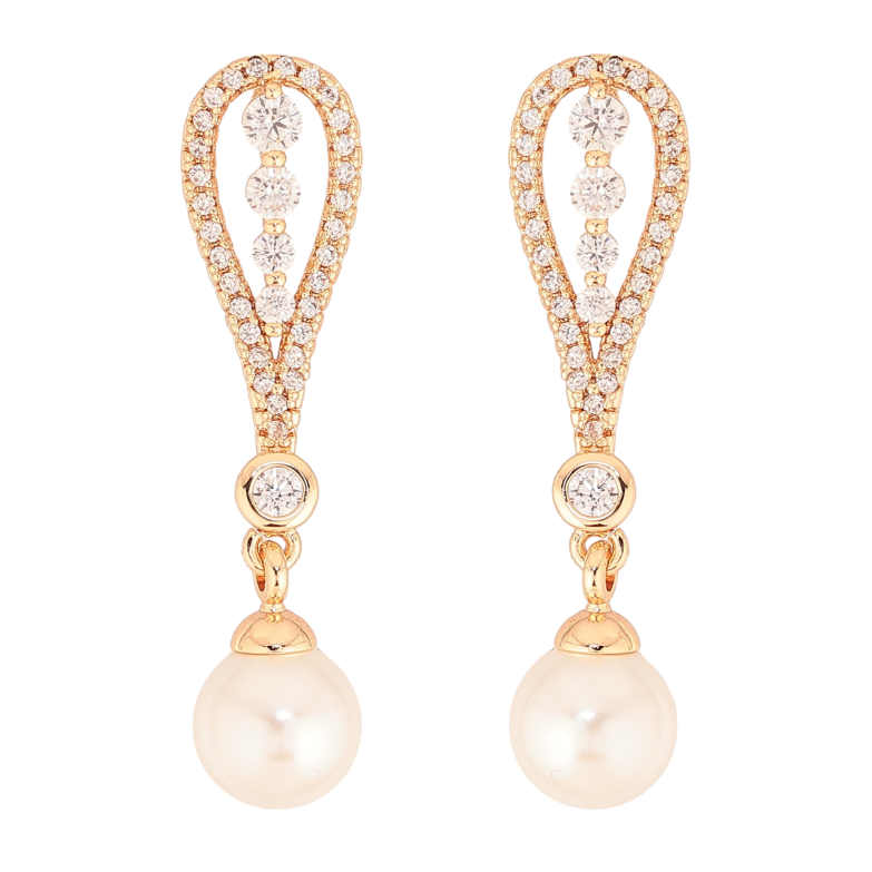 Серьги Xuping M&L цвет 18K пусеты "Подвески с жемчужинами" фото №3 Серьги Xuping M&L цвет 18K пусеты "Подвески с жемчужинами" фото №3