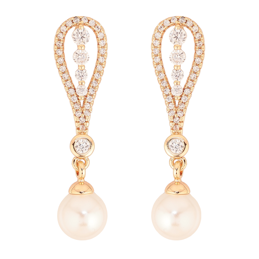 Серьги Xuping M&L цвет 18K пусеты "Подвески с жемчужинами" фото №1 Серьги Xuping M&L цвет 18K пусеты "Подвески с жемчужинами" фото №1