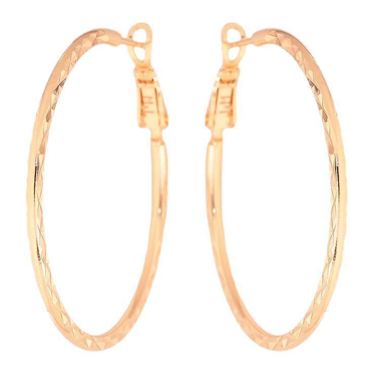 Серьги Xuping M&L цвет 18K кольца (конго) "Декоративный узор" ø 4см фото №5