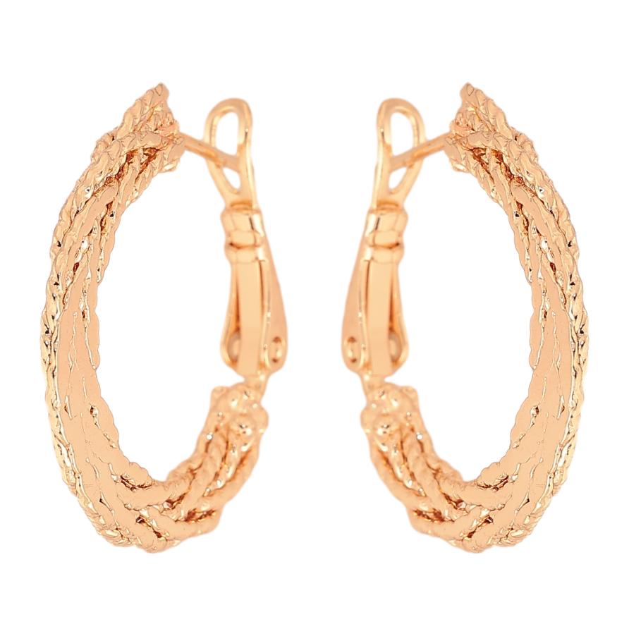 Серьги Xuping M&L цвет 18K кольца (конго) "Декоративный узор" ø 2.5см фото №1 Серьги Xuping M&L цвет 18K кольца (конго) "Декоративный узор" ø 2.5см фото №1