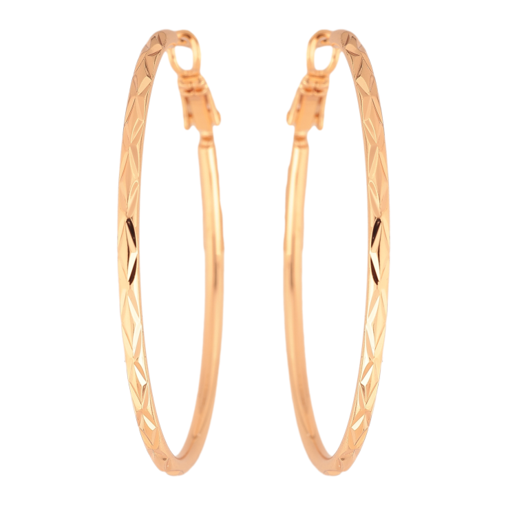 Серьги Xuping M&L цвет 18K кольца (конго) "Декоративный узор" ø 4.7см фото №23