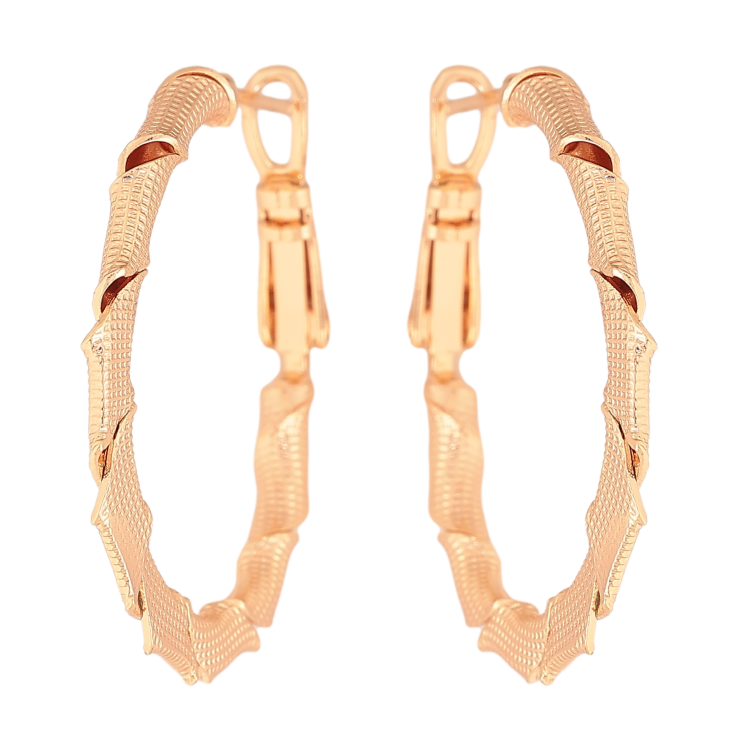Серьги Xuping M&L цвет 18K кольца (конго) "Декоративный узор" ø 3см фото №21