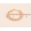 Серьги Xuping M&L цвет 18K кольца (конго) "Декоративный узор" ø 2.5см фото №2