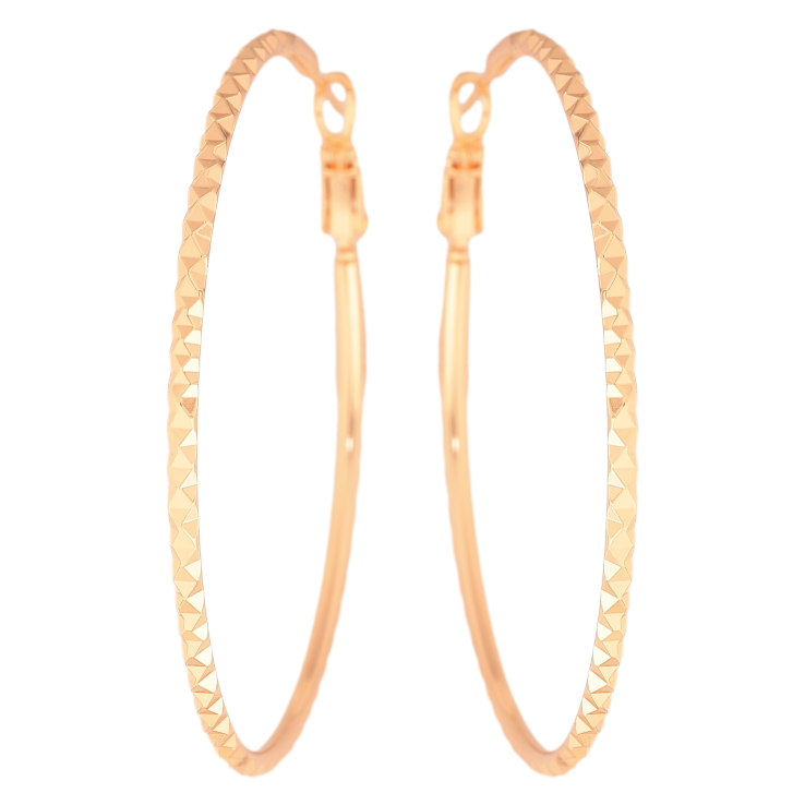 Серьги Xuping M&L цвет 18K кольца (конго) "Декоративный узор" ø 5.5см фото №14