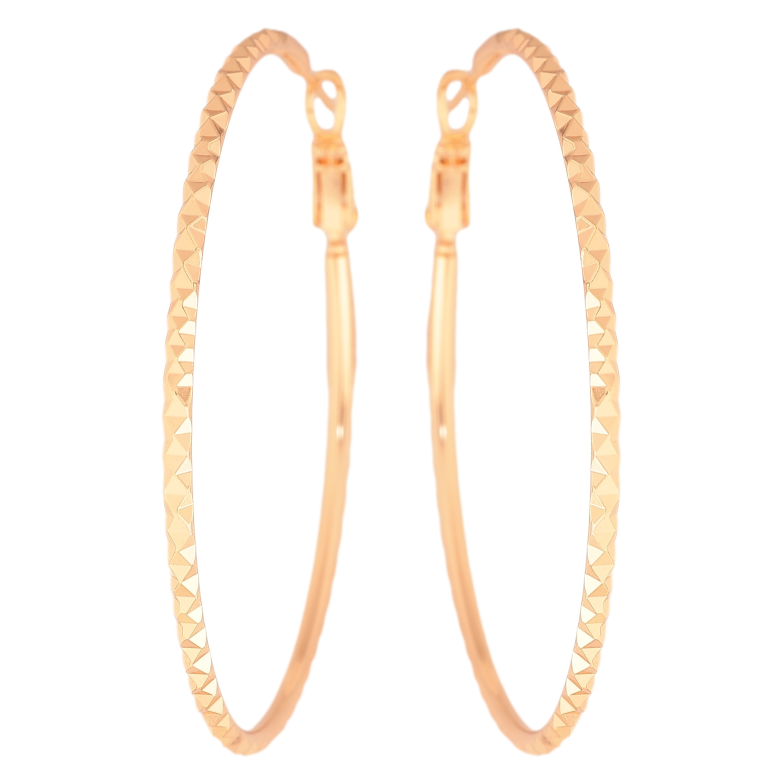 Сережки Xuping M&L колір 18K кільця (конго) "Декоративний візерунок" ø 5.5см фото №3 Сережки Xuping M&L колір 18K кільця (конго) "Декоративний візерунок" ø 5.5см фото №3