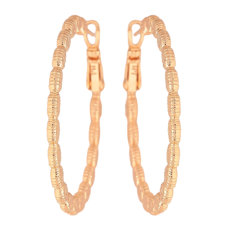 Сережки Xuping M&L колір 18K кільця (конго) "Декоративний візерунок" ø 4см фото №21 Сережки Xuping M&L колір 18K кільця (конго) "Декоративний візерунок" ø 4см фото №21