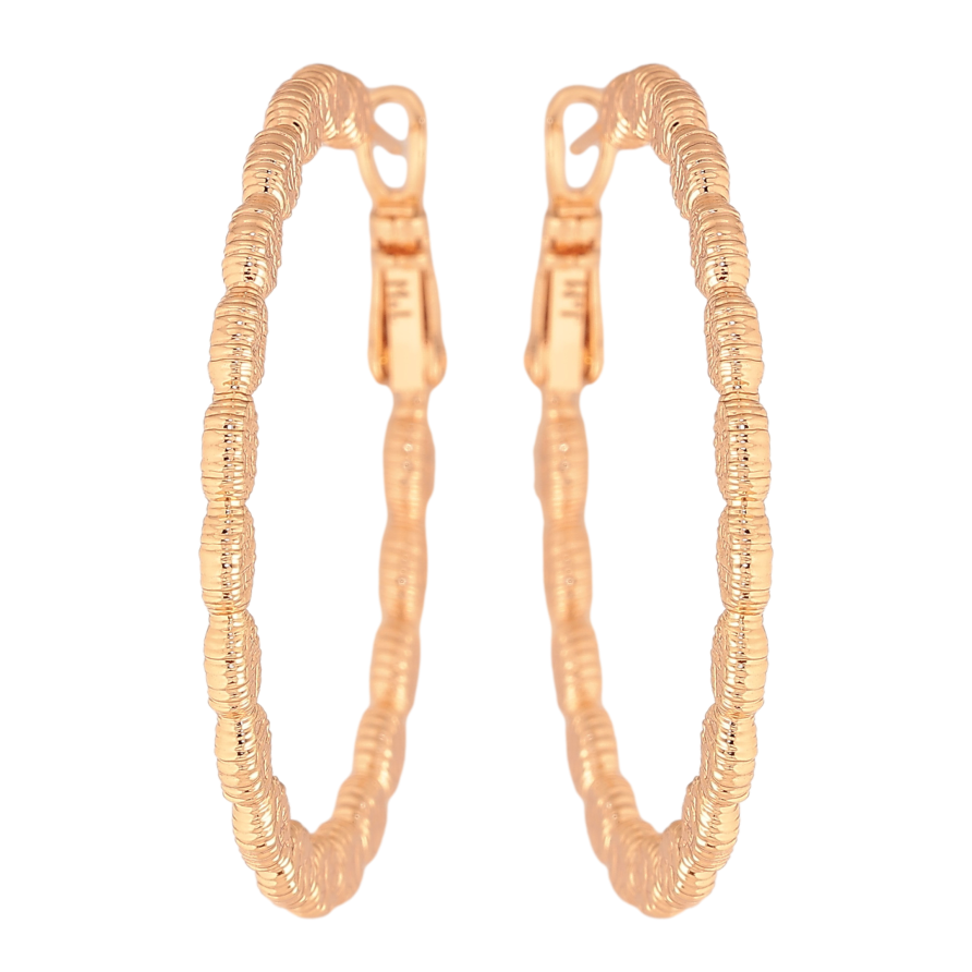 Серьги Xuping M&L цвет 18K кольца (конго) "Декоративный узор" ø 4см фото №1 Серьги Xuping M&L цвет 18K кольца (конго) "Декоративный узор" ø 4см фото №1