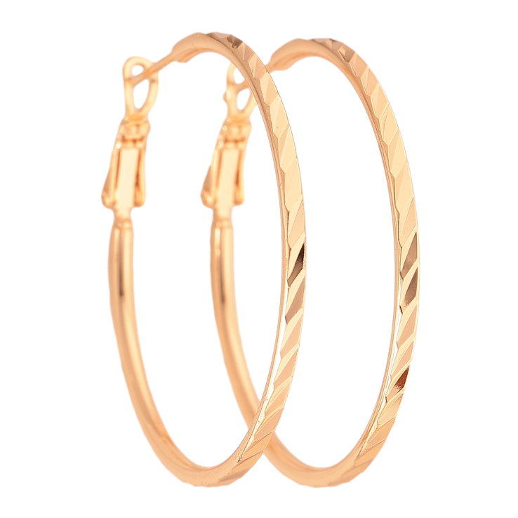 Серьги Xuping M&L цвет 18K кольца (конго) "Декоративный узор" ø 4см фото №22