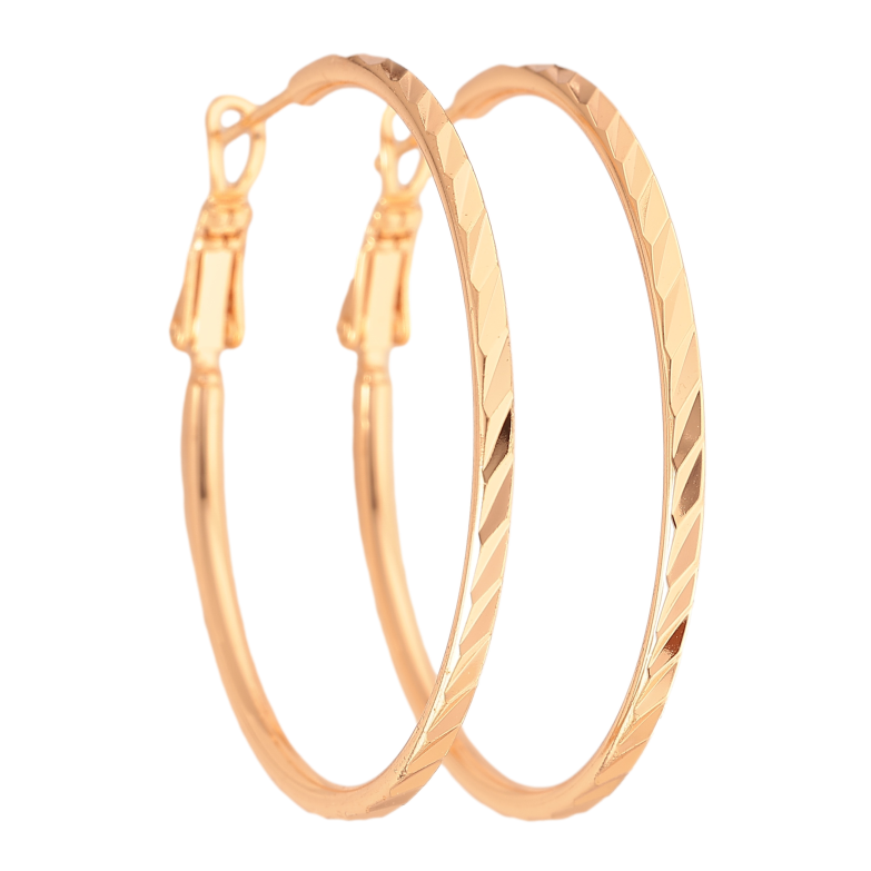 Сережки Xuping M&L колір 18K кільця (конго) "Декоративний візерунок" ø 4см фото №15 Сережки Xuping M&L колір 18K кільця (конго) "Декоративний візерунок" ø 4см фото №15