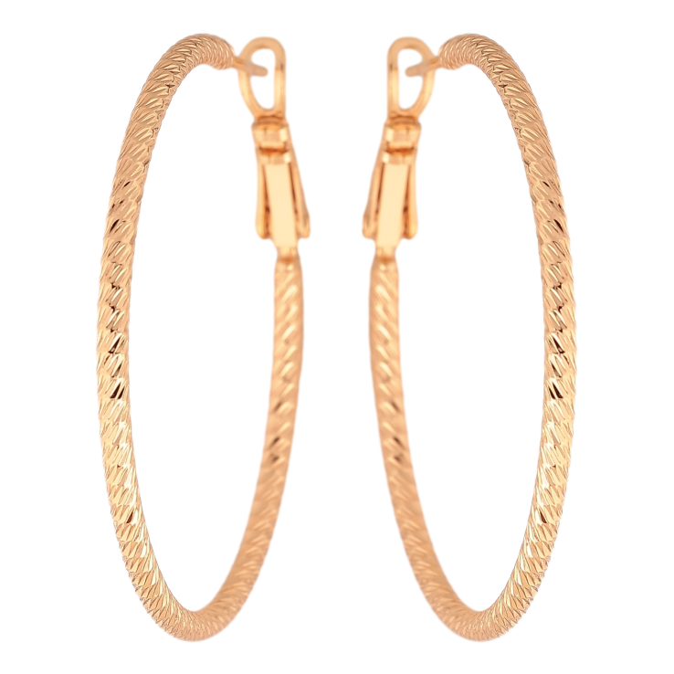 Серьги Xuping M&L цвет 18K кольца (конго) "Декоративный узор" ø 4см фото №21