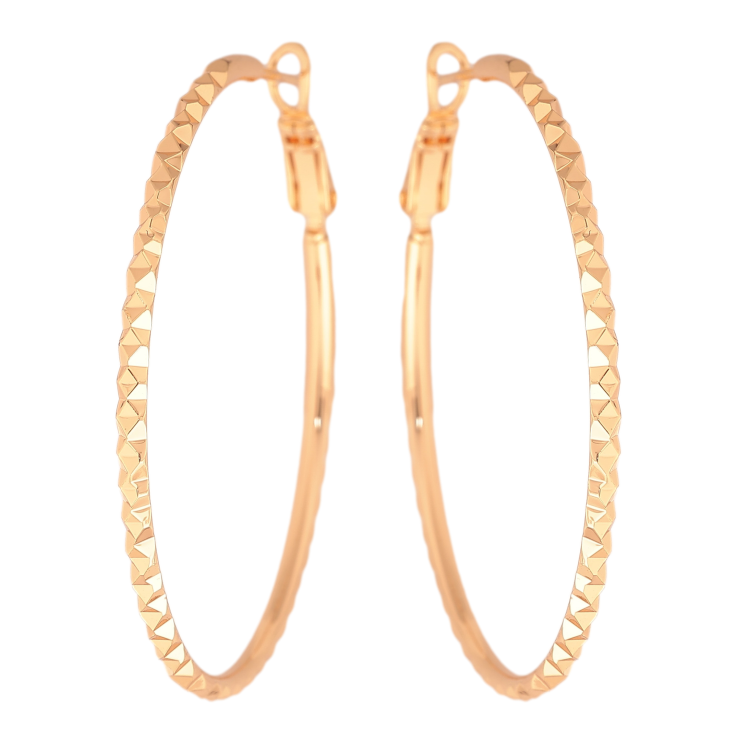 Серьги Xuping M&L цвет 18K кольца (конго) "Декоративный узор" ø 4.5см фото №16