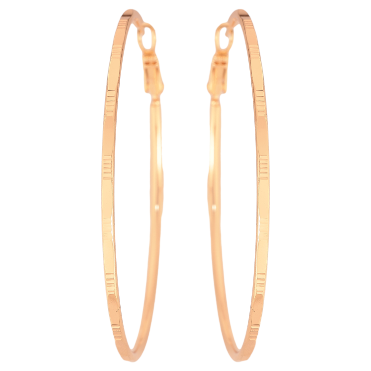 Серьги Xuping M&L цвет 18K кольца (конго) "Декоративный узор" ø 6см фото №4