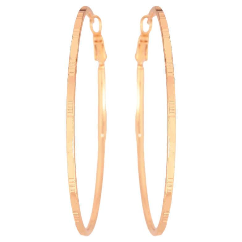 Серьги Xuping M&L цвет 18K кольца (конго) "Декоративный узор" ø 6см фото №11