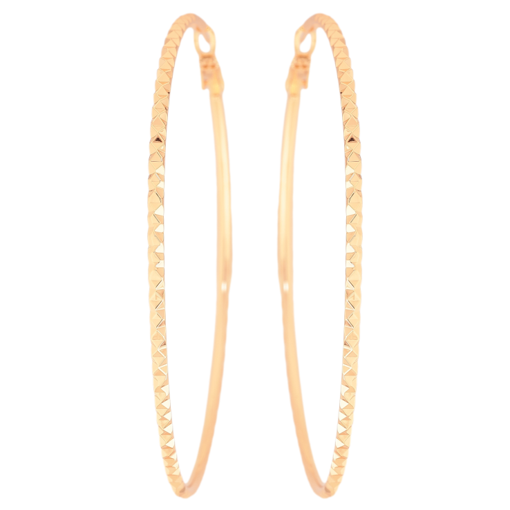 Серьги Xuping M&L цвет 18K кольца (конго) "Декоративный узор" ø 7см фото №8
