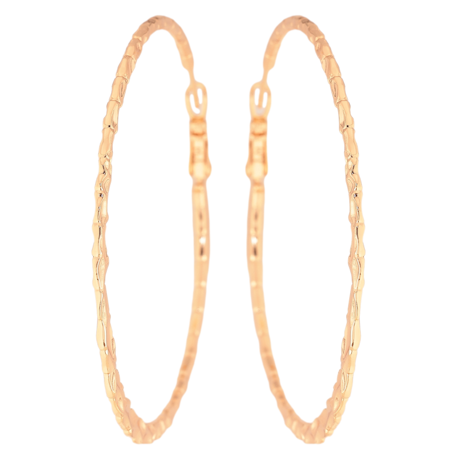 Серьги Xuping M&L цвет 18K кольца (конго) "Декоративный узор" ø 6см фото №1 Серьги Xuping M&L цвет 18K кольца (конго) "Декоративный узор" ø 6см фото №1