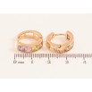Сережки Xuping M&L колір 18K колечка "Дорожки кольорових кристалів" фото №2