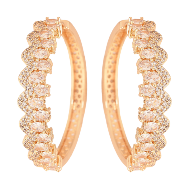 Сережки Xuping M&L колір 18K колечка "Інкрустація кристалами" фото №23 Сережки Xuping M&L колір 18K колечка "Інкрустація кристалами" фото №23