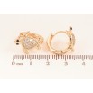 Сережки Xuping M&L колір 18K колечка "Черепашки з кристалами" фото №2 Сережки Xuping M&L колір 18K колечка "Черепашки з кристалами" фото №2