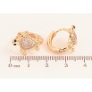 Сережки Xuping M&L колір 18K колечка "Черепашки з світло-рожевими кристалами" фото №2 Сережки Xuping M&L колір 18K колечка "Черепашки з світло-рожевими кристалами" фото №2